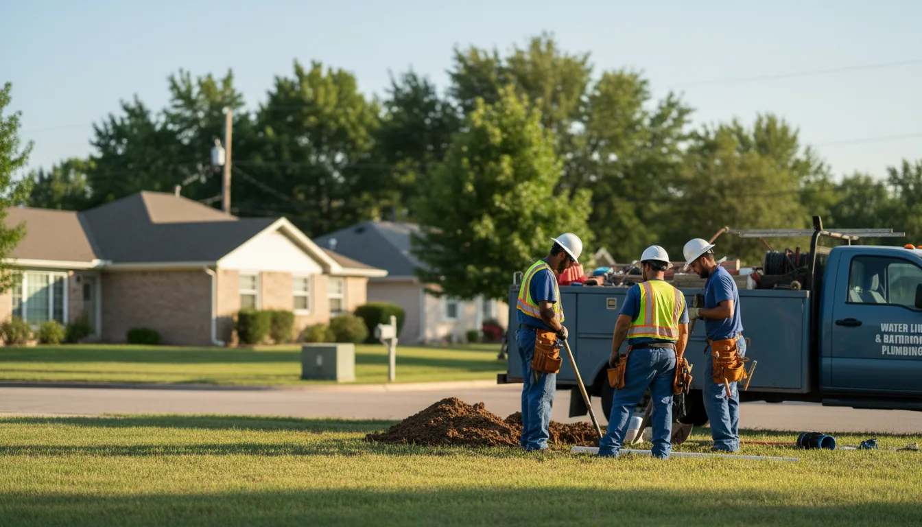 Residential water line and bathroom plumbing service in Hustontown, PA